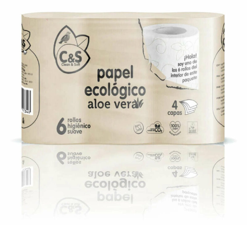 Papel higiénico eco con Aloe Vera