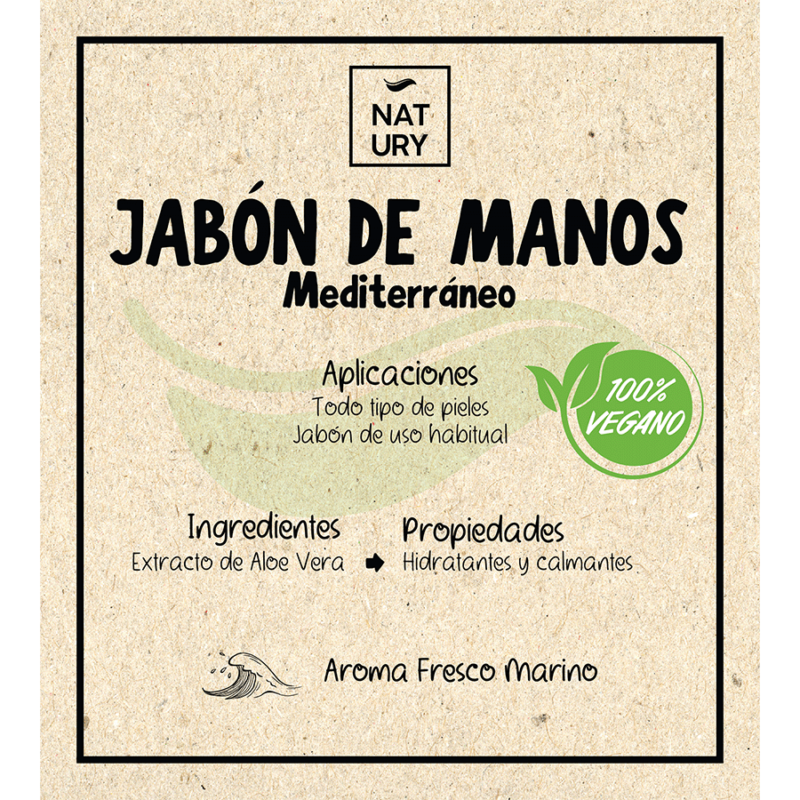 Jabón de manos natural Mediterráneo